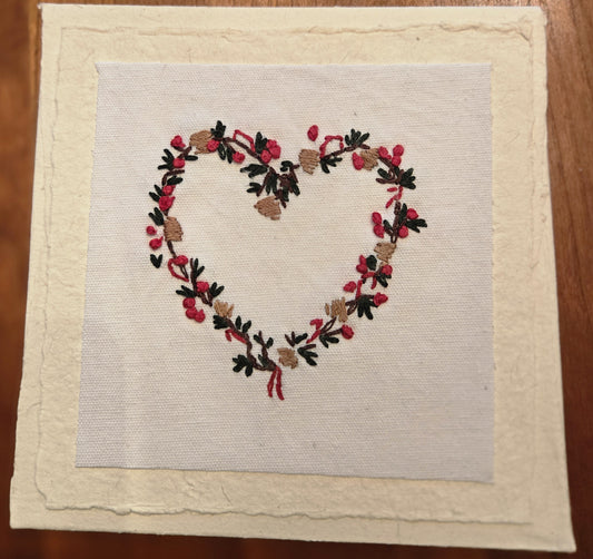Bold Heart on Handmade Paper