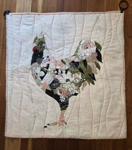 Olive and Pink Rooster